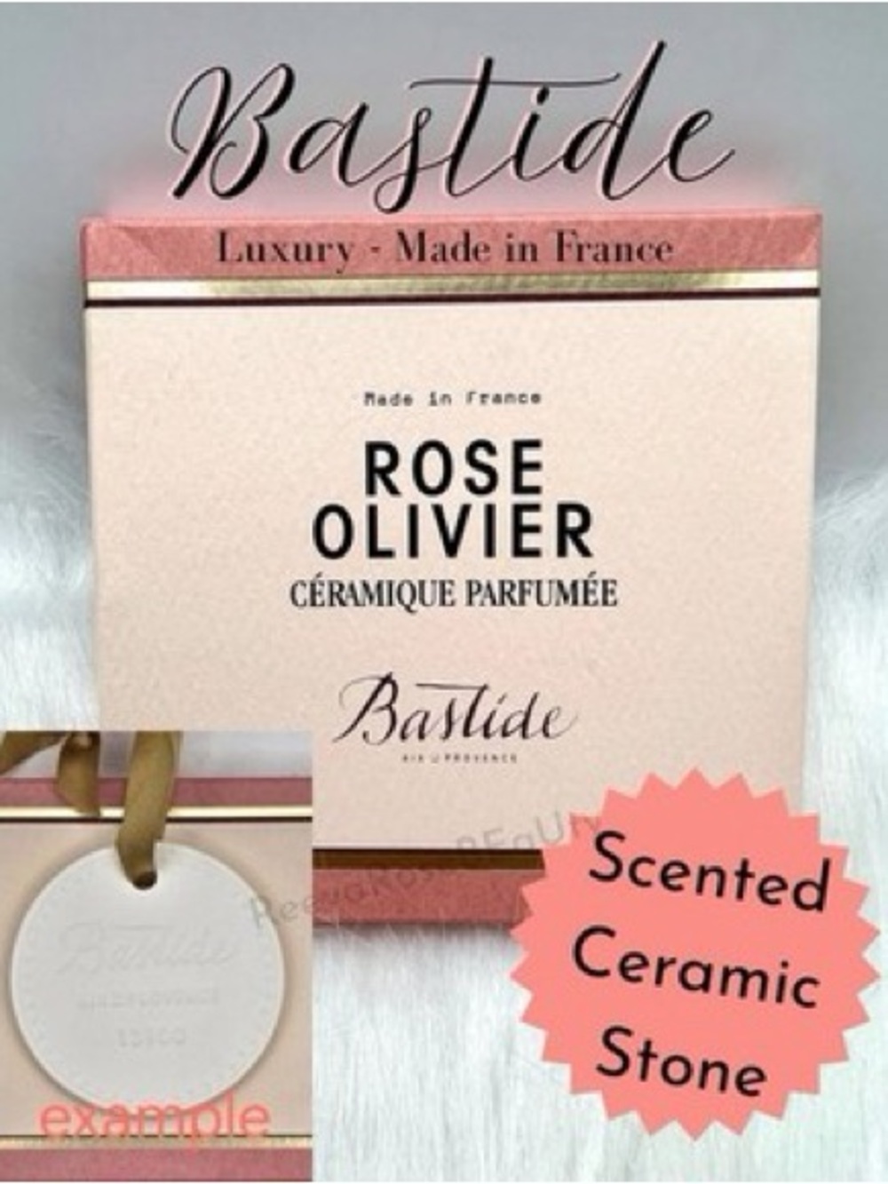 Rose Olivier Scented Ceramic Stone - Pink